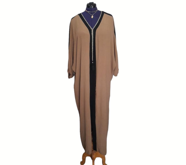 Robe abaya avec cordon