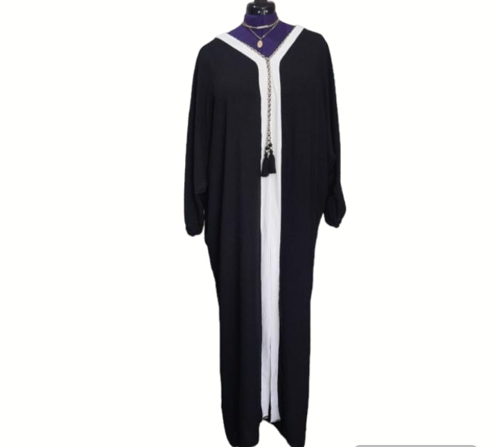 Robe abaya avec cordon